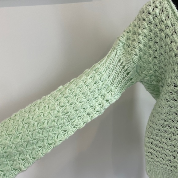 Free People Mint Chunky Knit Oversized Sweater - Picture 9 of 11